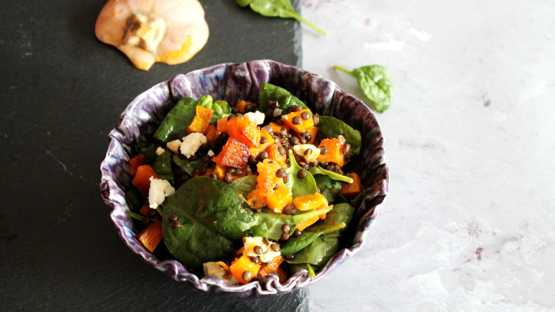 Pumpkin and lentil salad - Pödör