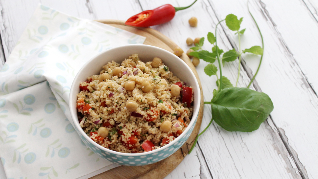 Couscous-Salat mit Kichererbsen - Pödör Premium Öle, Balsamicos und ...