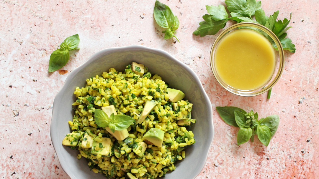 Burgul salad with green herbs - Pödör